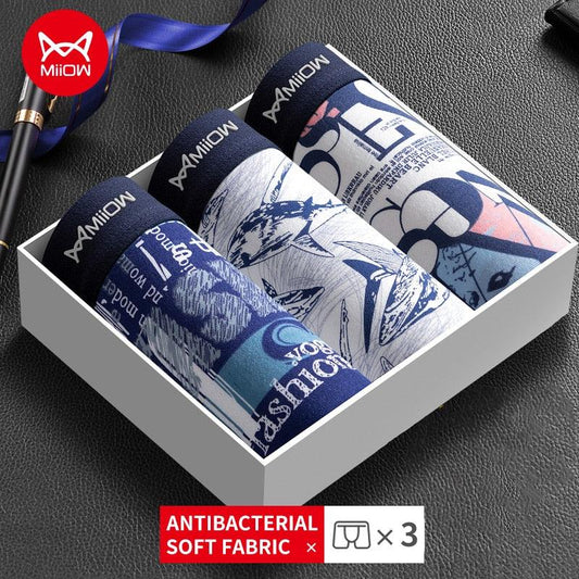 Men 3Pcs Comfortable Boxer - MiiOW Brand