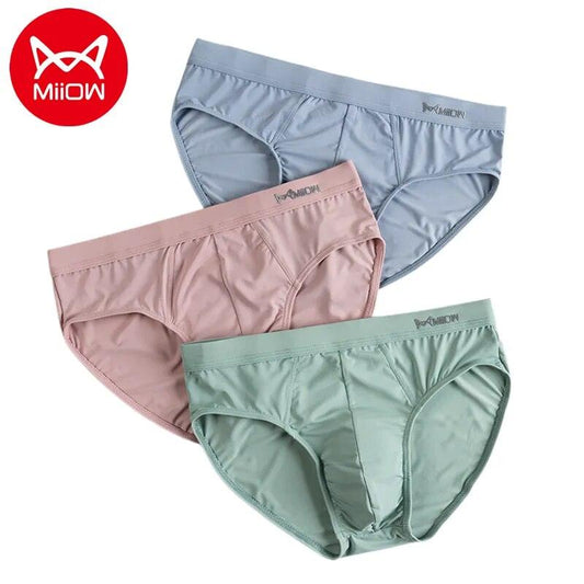 MiiOW 3pcs 120S Ice Silk Seamless Man Briefs - MiiOW Brand